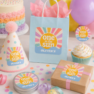 One in the Sun Birthday Square Sticke Sticker