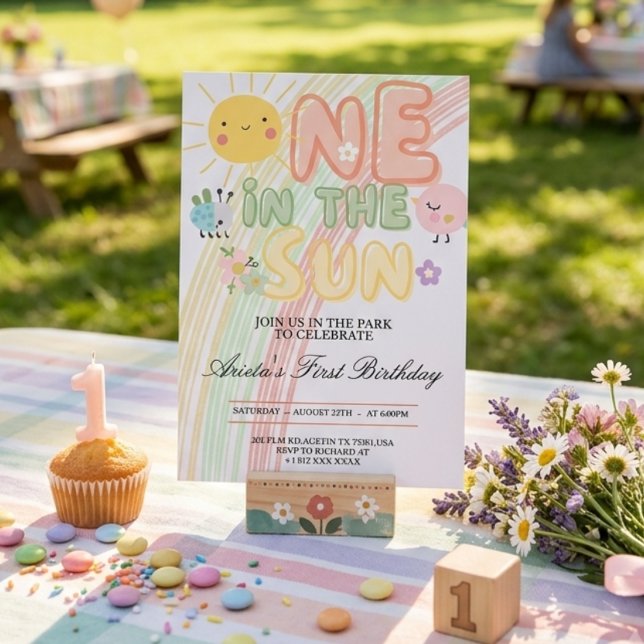 one in the  Sun First Birthday Invitation (Creator Uploaded)