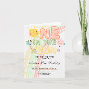 one in the Sun First Birthday Note Cards