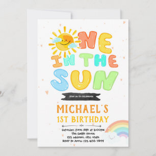 One in the sun invitation