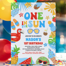 One In The Sun Tropical Beach 1st Birthday Party