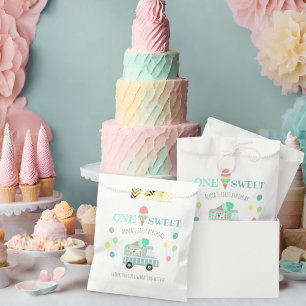 One is sweet ice cream truck first birthday favour bags
