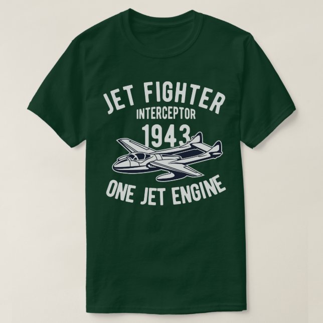 ONE JET ENGINE AIR CRAFT T-Shirt (Design Front)