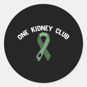 One Kidney Club Ask Me How To Join Organ Donor Mem Classic Round Sticker