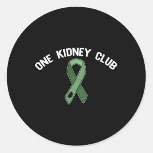 One Kidney Club Ask Me How To Join Organ Donor Mem Classic Round Sticker
