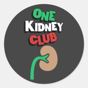 One Kidney Club Classic Round Sticker