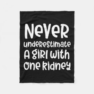 One Kidney Disease Awareness Girl Donor Transplant Fleece Blanket