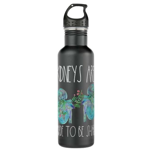 One Kidney Transplant Donor Nephrology Nurse Dialy 710 Ml Water Bottle (Front)