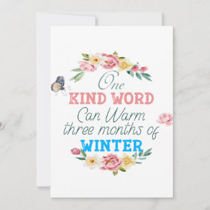 One Kind Word Quote Greetings Card
