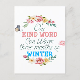 One Kind Word Quote Postcard