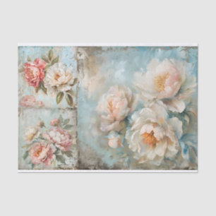 One Large and Two Smaller Gorgeous Roses Paintings Tissue Paper