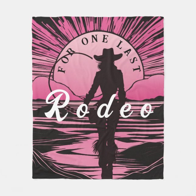 One Last Rodeo Bachelorette Fleece Blanket (Front)