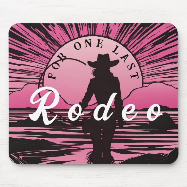 One Last Rodeo Bachelorette Mouse Mat (Front)