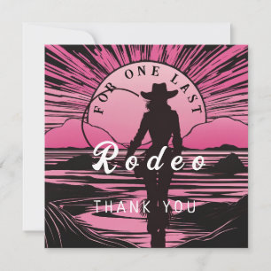 One Last Rodeo Bachelorette Thank You Card
