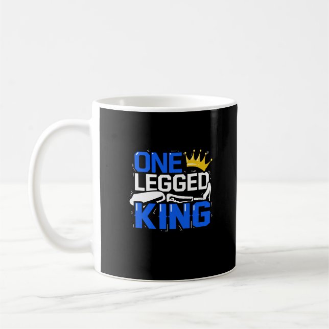 One Legged King Prosthetic Amputation Disability Coffee Mug (Left)