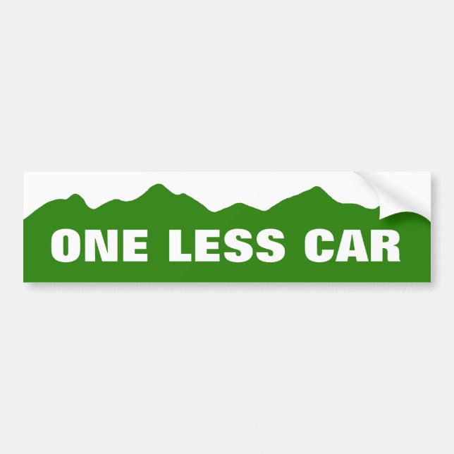 One Less Car Bumper Sticker (Front)