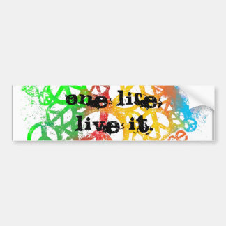 One life, Live it! Bumper Sticker