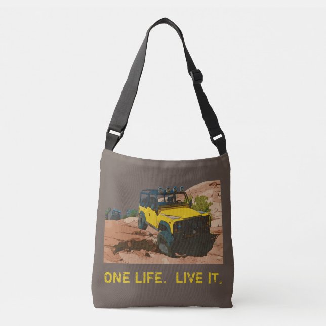 ONE LIFE.  LIVE IT. CROSSBODY BAG (Front)