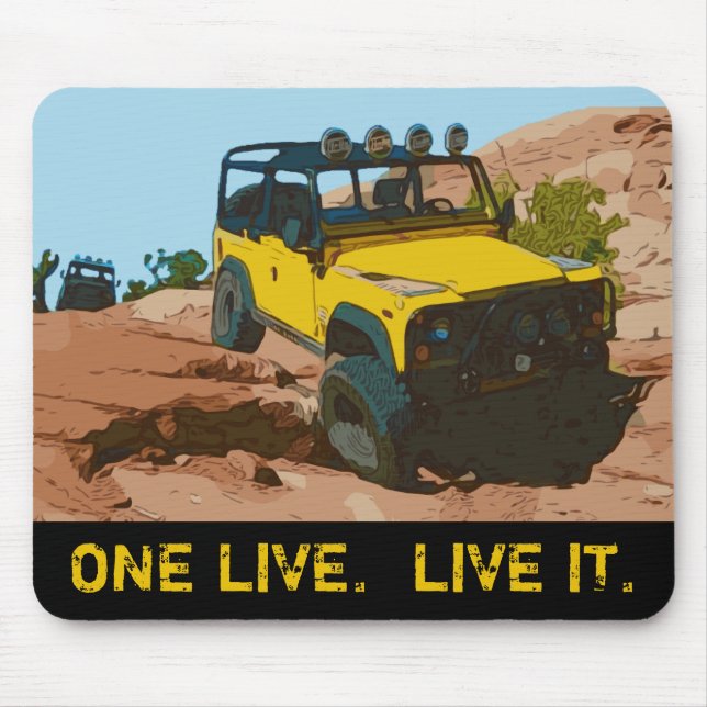 ONE LIFE.  LIVE IT. MOUSE MAT (Front)