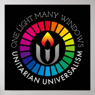 One light many windows Unitarian Universalism Poster
