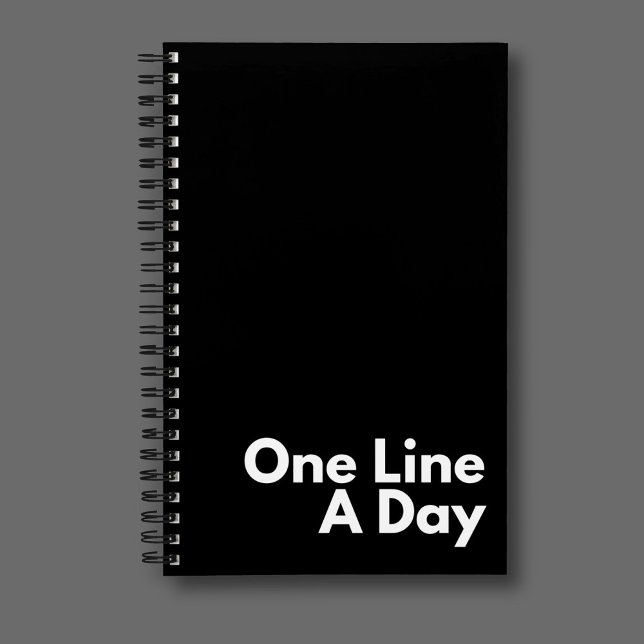 One Line A Day Modern Black & White Journal (A modern black and white one line a day journal for your line a day journaling practice.)