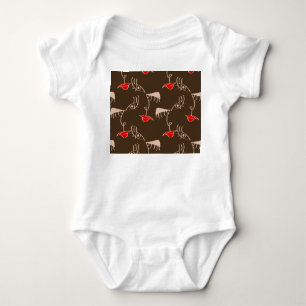 One-line woman face: abstract pattern. baby bodysuit