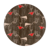 One-line woman face: abstract pattern.