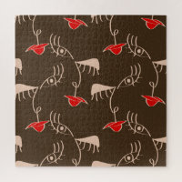 One-line woman face: abstract pattern.