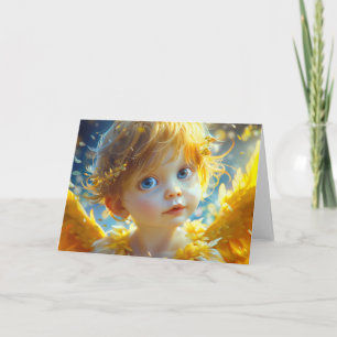 One Little Angel Digital Art Thank You Card