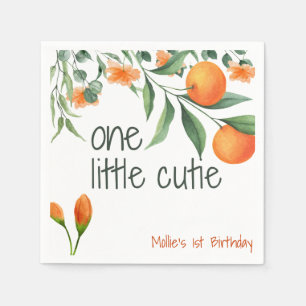 One Little Cutie Fist 1st Birthday Napkin