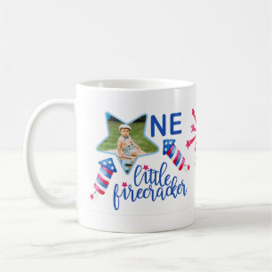 One Little Firecracker 4th of July First Birthday  Coffee Mug