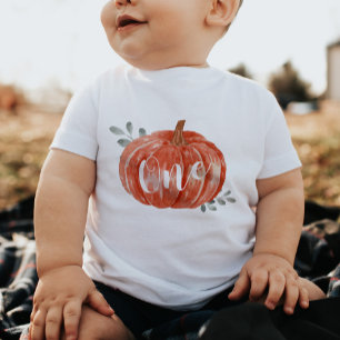One Little Pumpkin 1st Birthday Baby T-Shirt