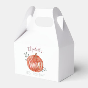One Little Pumpkin 1st Birthday   Favour Box