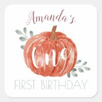 One Little Pumpkin 1st Birthday Napkins
