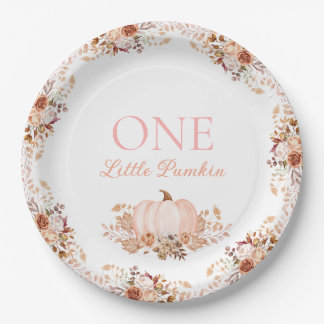One little Pumpkin Paper Plate