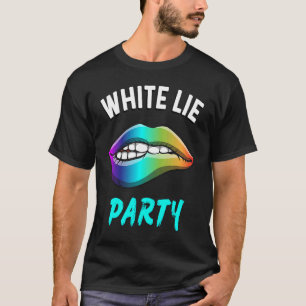 One Little White Lie Party Psychedelic Lips Graphi T-Shirt
