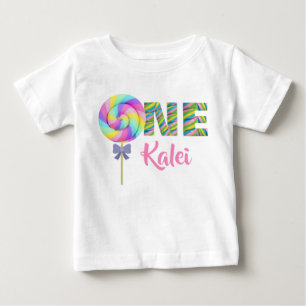 One Lollipop Custom Baby T-Shirt