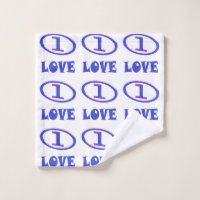 One Love art pattern blue hint of purple          