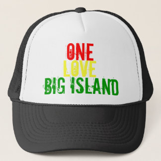 ONE, LOVE, BIG ISLAND TRUCKER HAT