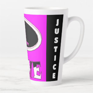 One love brite pink say it loud latte mug