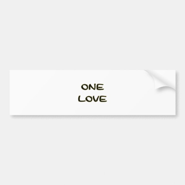 One Love Bumper Sticker (Front)