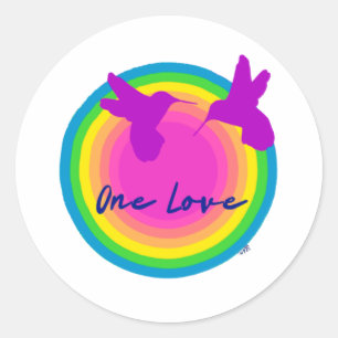 ONE LOVE Classic Round Sticker