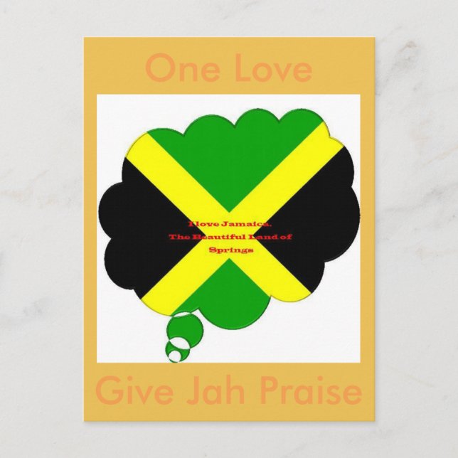 One Love Give Jah Praise Card (Front)