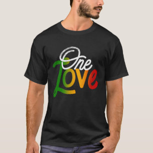 One Love Heart Rasta Reggae Roots Clothing T Peac T-Shirt