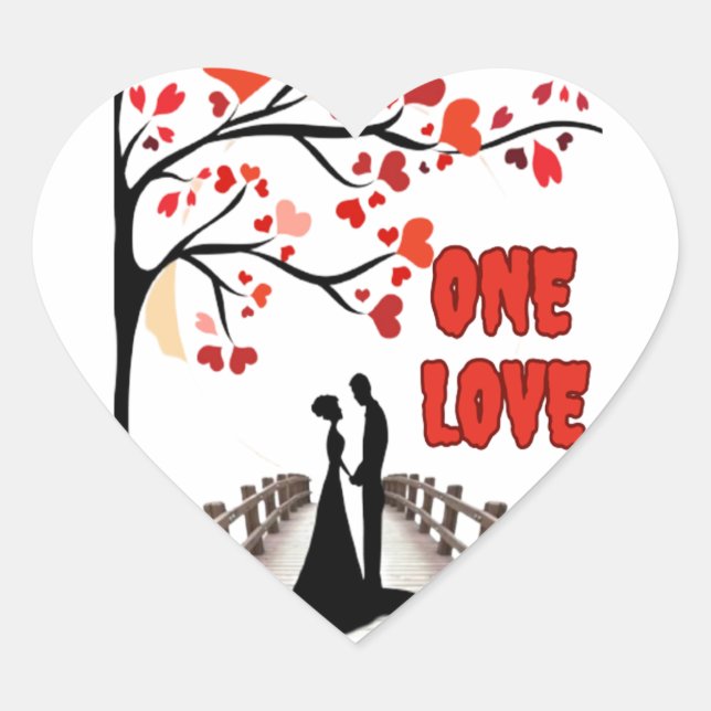 One Love Heart Stickers (Front)
