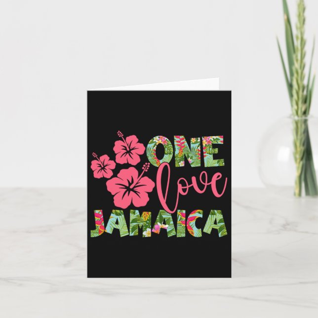 One Love Jamaica 2025 Caribbean Vacation Theme Fam Card (Front)