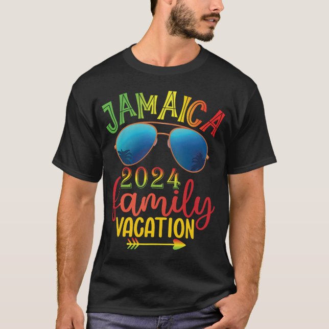 One Love Jamaica Caribbean Vacation Reggae T-Shirt (Front)