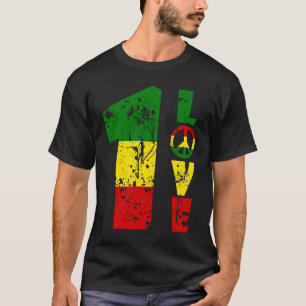 One Love Jamaica  Rasta Reggae Music Caribbean Pri T-Shirt
