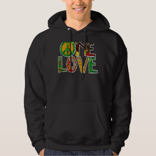 One Love Jamaica Rasta Reggae Peace Black History Hoodie