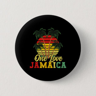 One Love Jamaica Summer Family Vacation Jamaican R 6 Cm Round Badge